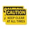 Signmission Keep Clear At All Times, 18 in W x Rectangle, Plastic OS-2PACK-CS-P-1218-L-19193 - alternate 1